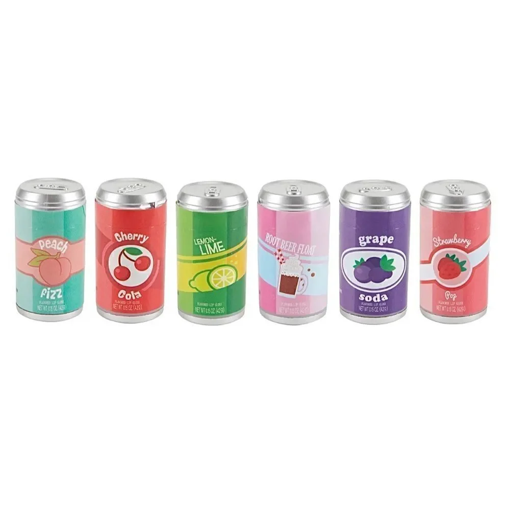 Soda Pop Flavored Lip Gloss, 6 pack